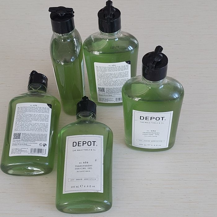 3 x NO. 406 DUŻY TRANSPARENTNY ŻEL DO GOLENIA // DEPOT 200ml 3 sztuki