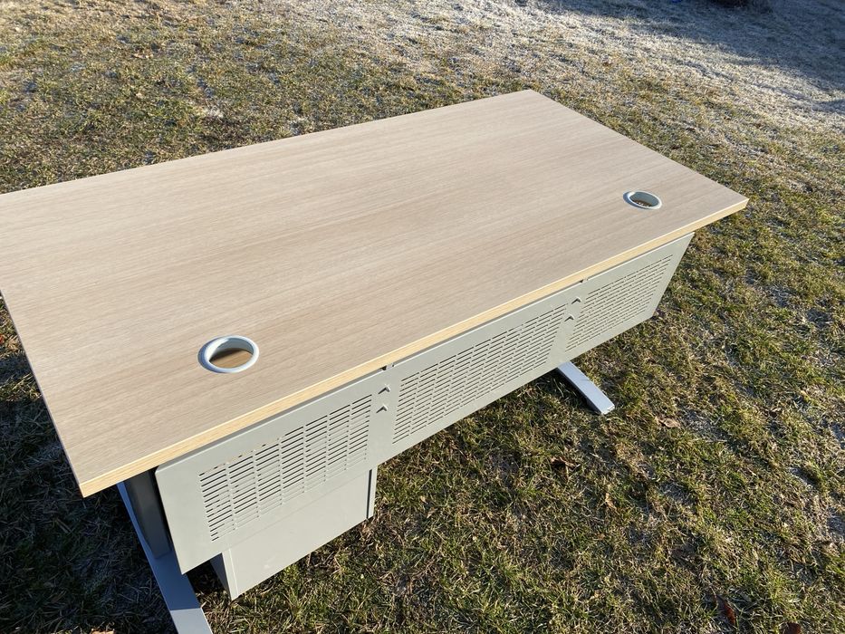Biurko MDD  160x80 regulowana wysokość + roll kontener 4-szufladowy