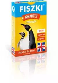 Fiszki obrazkowe + Kwartet - Zwierzęta język angielski. Cztery Głowy. Nowy Produkt