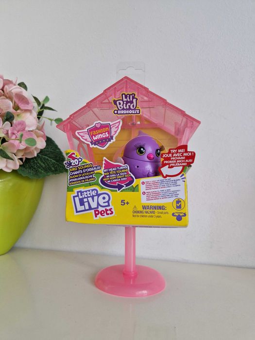 Little live pets ptaszek Princess Lili Fioletowa ,domek