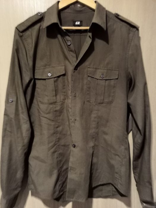 Koszula h&m zielona, khaki