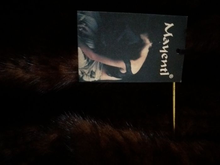 Манто  полушубок норка вязаная бренда  Maentl (Франция)
