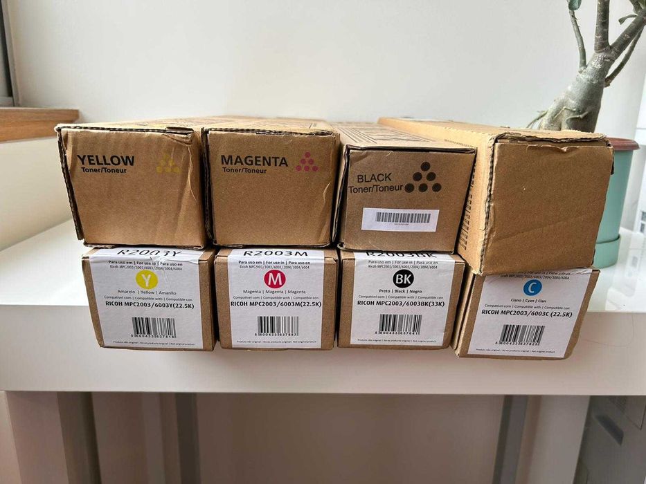 Impressora multifunções cores + Mesa 140x80 + 8 cartuchos novos