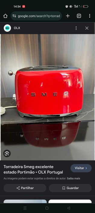 Torradeira 4 pães grande SMEG verde agua azul Benfica • OLX Portugal