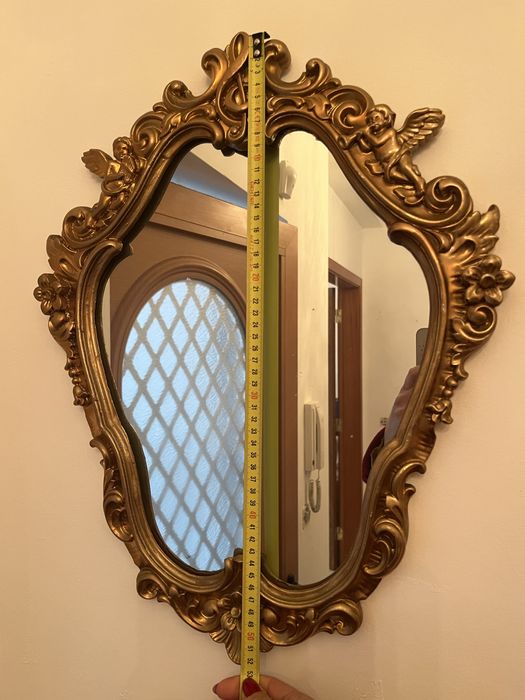 Conjunto espelho + peanha/mísula