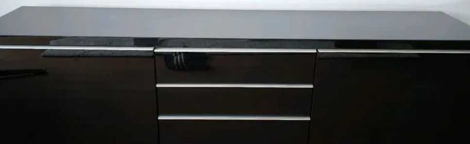 Movel TV IKEA Besta Burs Preto Brilhante