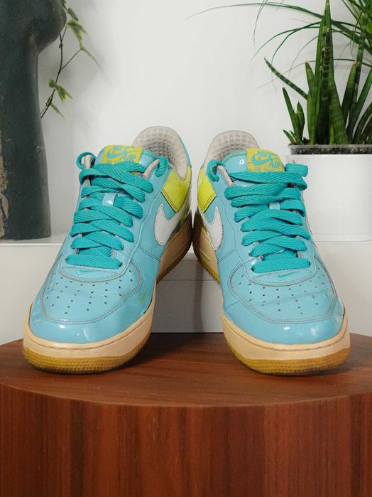 Nike Air Force 1 Pixie jasnoniebiesko-limonkowe r.42,5 unikalny model