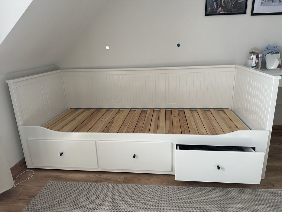 Sofa łóżko  Hemnes Ikea białe + materac