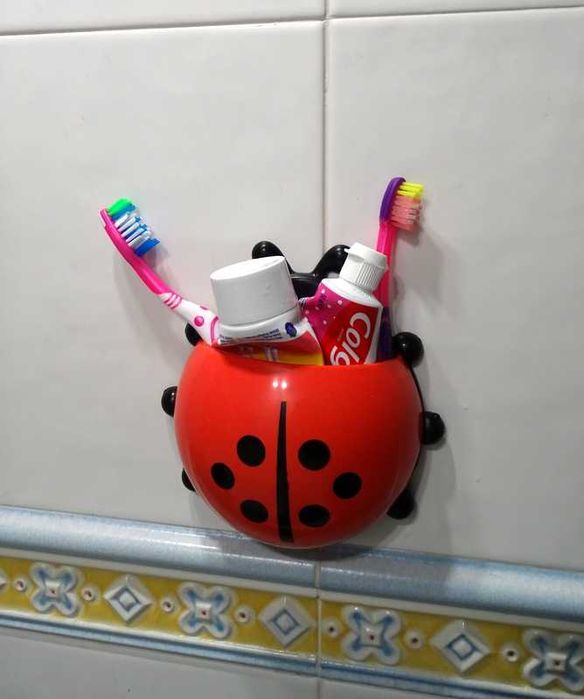 Suporte Joaninha para escova dos dentes, NOVO