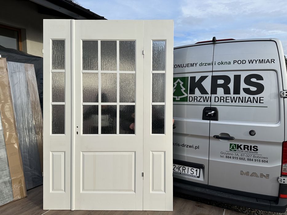 Drzwi wewnętrzne drewniane OD RĘKI 178X255 NA WYMIAR ornament C.Polska