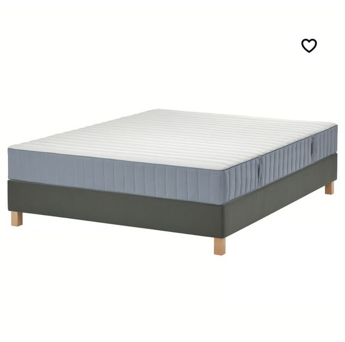 Nowe -40% Ceny łóżko kontynentalne LYNGÖR + materac VALEVAG Ikea spręż