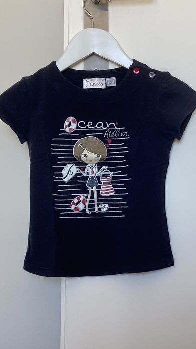 T-shirt chicco azul para 4 anos