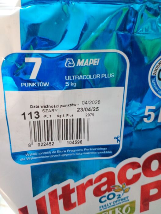 Fuga Mapei kolor szary 113 5kg