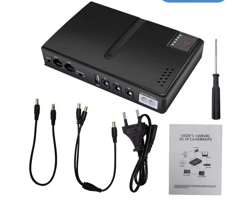 Безперебійник для роутера з акумуляторами 4шт. (DC UPS) для Wi-fi,