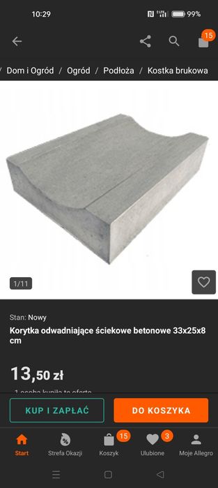 Korytka odwadniające