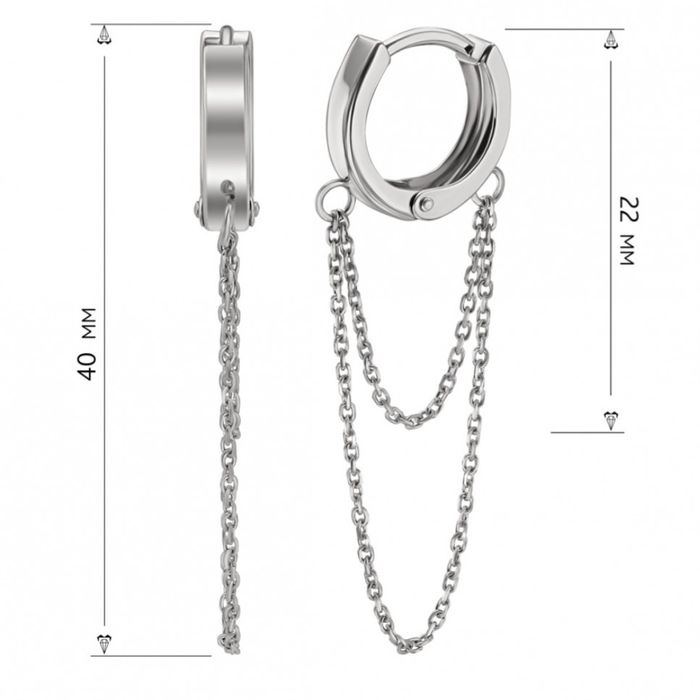 Сережки з білого золота. Нові. Бренд Танго.