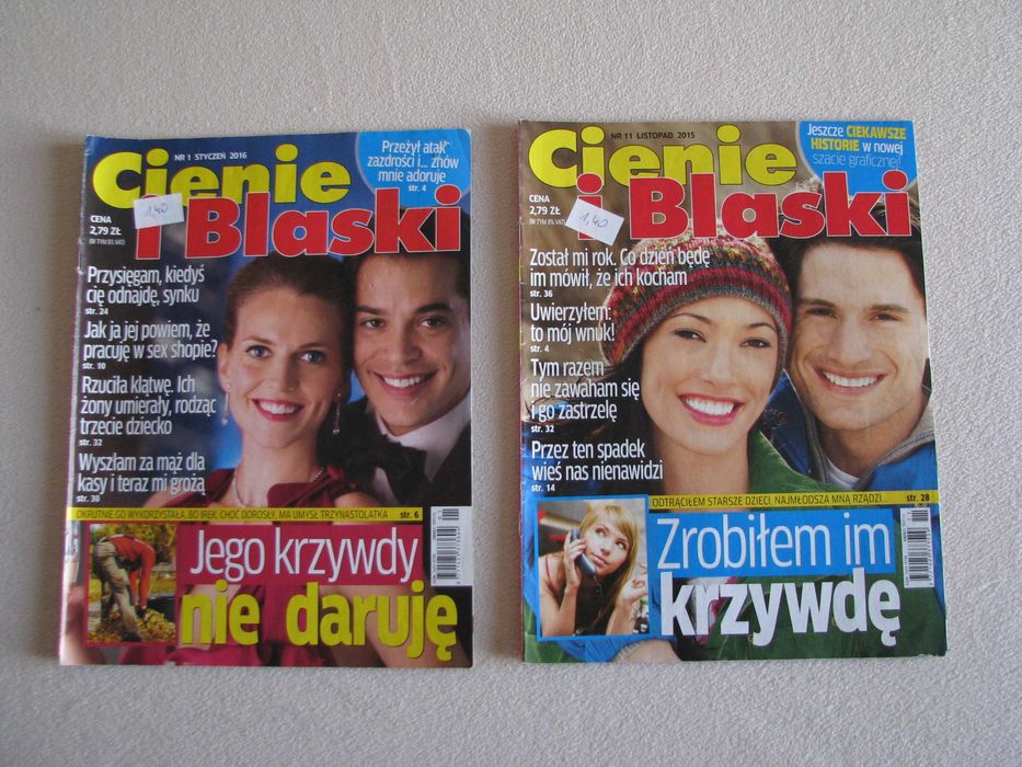 Cienie i blaski - nr 11 listopad 2015 r. i nr 1 styczeń 2016 r.