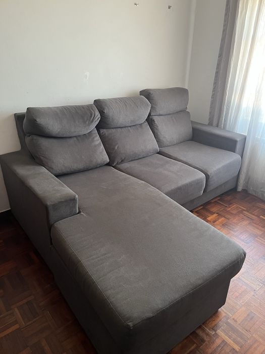 Sofá Chaise longue 3 lugares Conversível