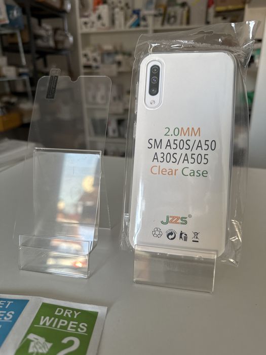 Szkło hartowane i etui 2mm przeźroczyste do SAMAUNG A50/A50s/A30s/A30