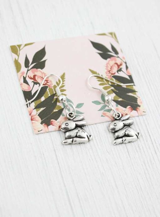 kolczyki króliczki zające vintage retro boho NB83