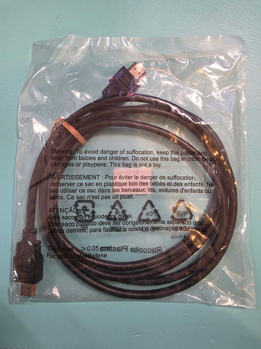 Cabo HDMI 2.0 - 1.8m - Novo e Selado