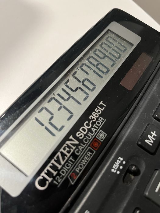Kalkulator Citizen SDC-365LT zasilany swiatłem