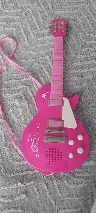 Gitara elektryczna Simba dla dzieci zabawka różowa dla dziewczynki