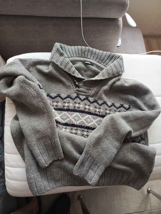 Watsons-męski angielski sweter z kołnierzem/wełna -akryl/size XL
