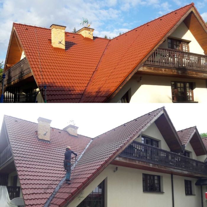 Malowanie dachów,dachu,mycie dachów,elewacji.Darmowa wycena.Gwarancja!