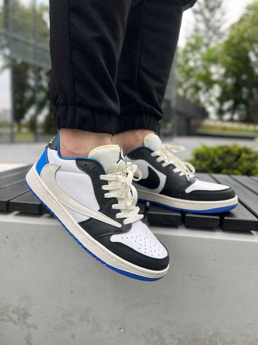 Мужские кроссовки Nike Travis Scott x Fragment x Jordan 1 Low. 41-45