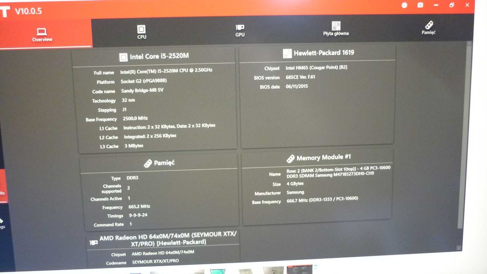 HP Probook 6560B i5, RADEON 6470M, 8GB / 250GB SSD, Win 10 Pro,