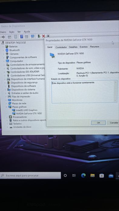 Portátil Gaming i5 + GTX 1650 — rápido e estimado