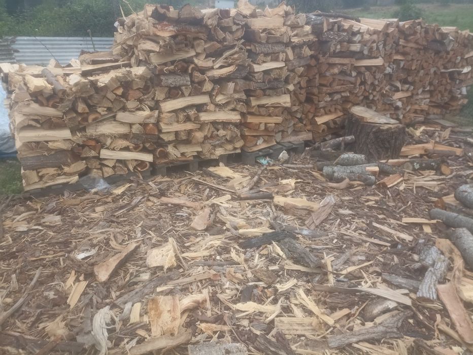 Lenha bem seca e madeira