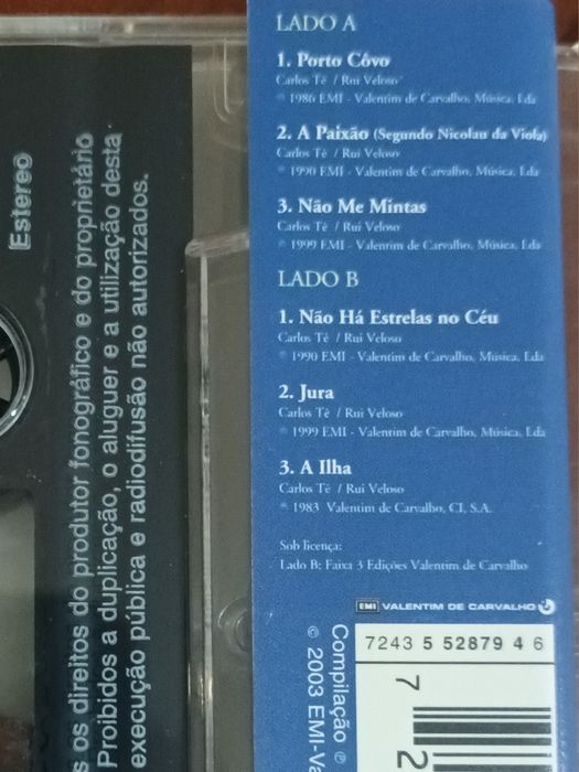 Cassetes Rui Veloso Dulce Pontes