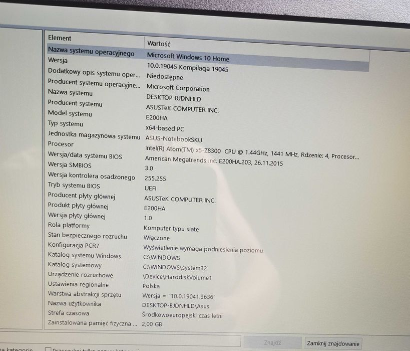 Laptop notebook Asus Vivobook E200HA - 11,6’’, Windows 10 [komplet]