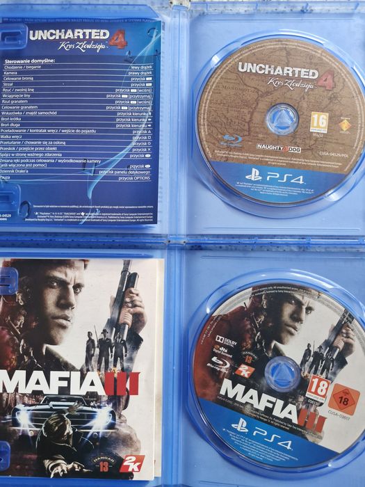 Uncharted 4 i Mafia III - 2 gry na PS4