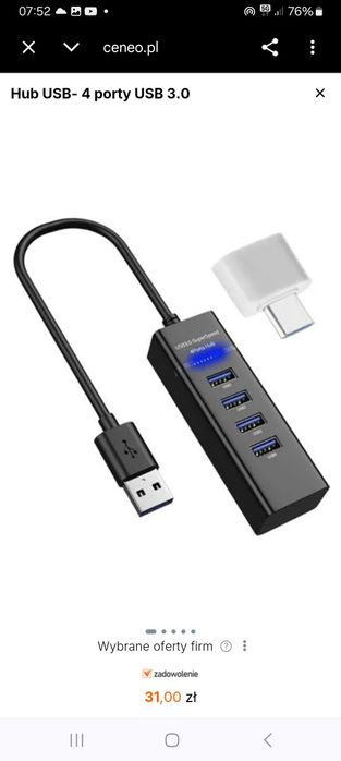 Hub USB 3.0. Ładowanie