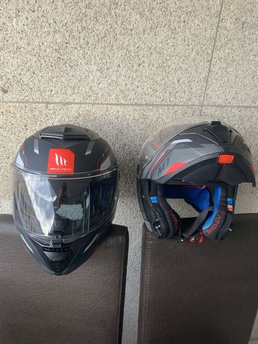 Capacete Modular MT Atom 2 seminovo