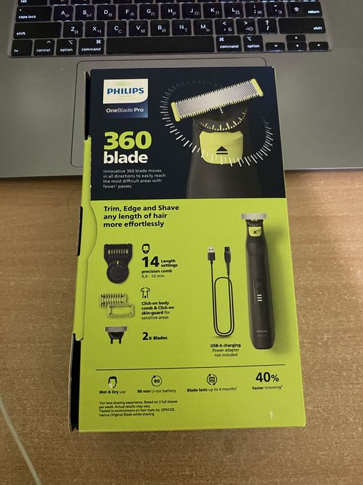 Philips oneblade pro 360 електробритва тример