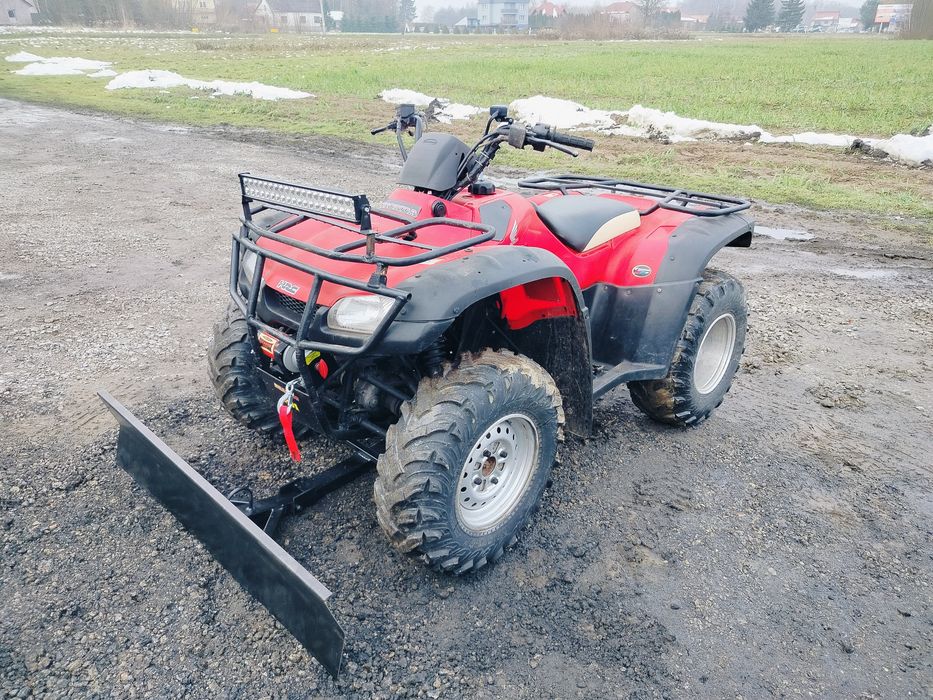 Quad 4x4 Honda trx350 pług do śniegu wciągarka lampa led