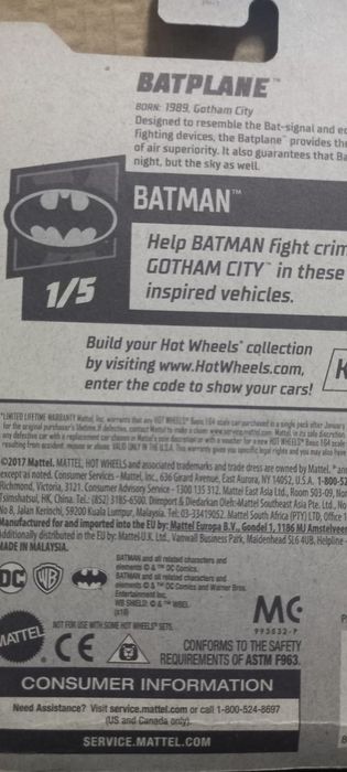 Batplane hot wheels batman