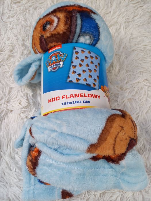 Koc flanelowy psi patrol 130/160cm