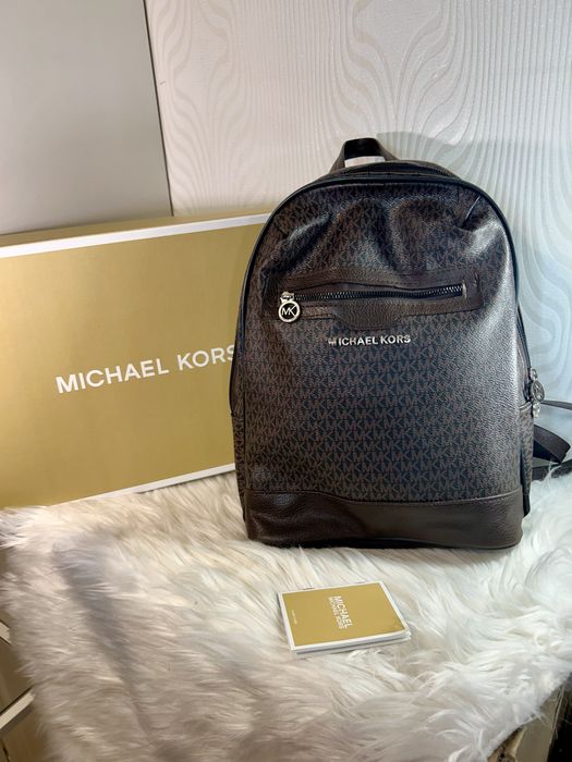 Plecak Michael Kors brazowy monogram logo