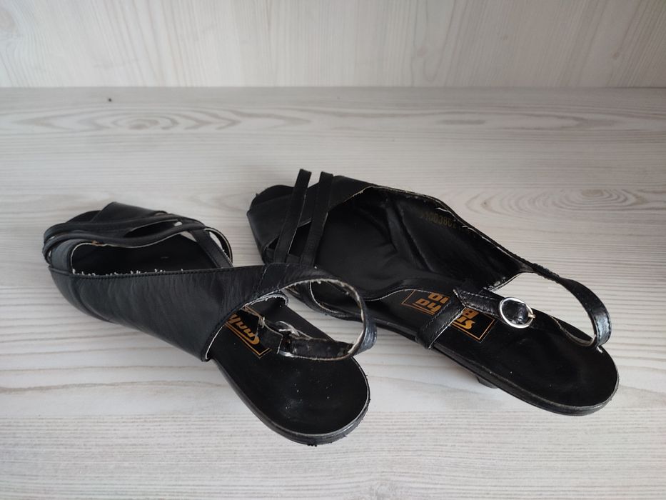Buty damskie 37 czarne skóra szpilki obcas