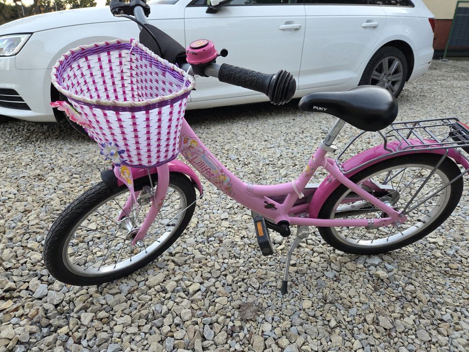 Rower Puky 18" rozowy dla dziewczynki, seria Prinzessin Lillifee.