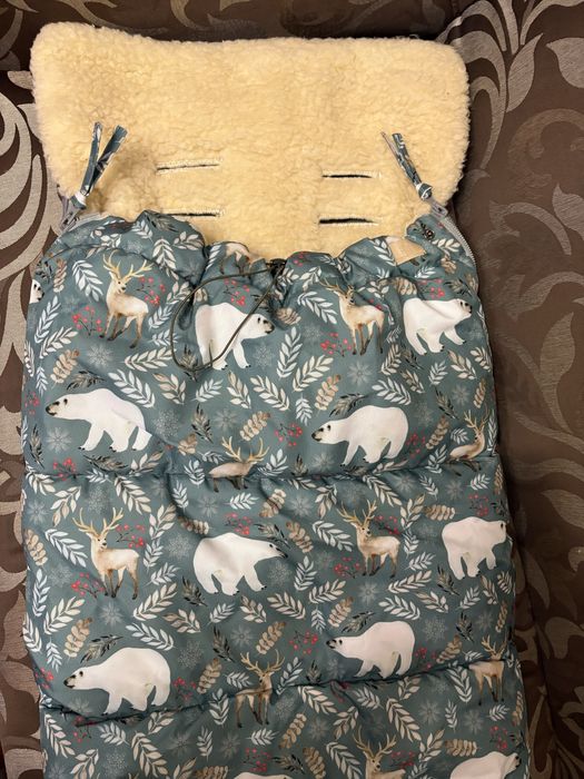 Зимовий конверт на овчині, конверт в коляску, дитячий конверт