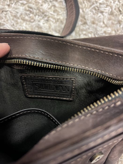 Шкіряна чоловіча сумочка SULLIVAN темно коричневий колір