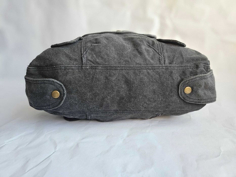 Сумка на плече NEW BAGS сірий канвас з кишенями