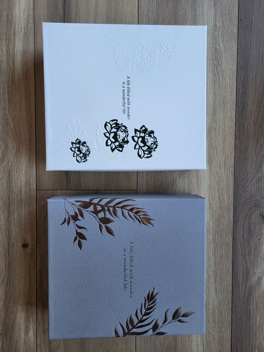 2 Eleganckie pudełka do pakowania prezentów - 2 sztuki.