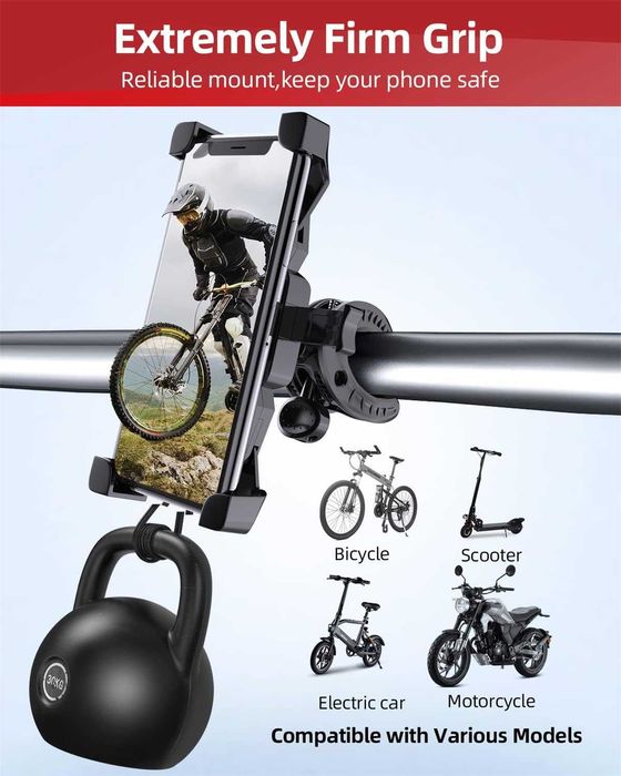 Cvozo uchwyt rower motor telefon 5-6,8" iPhone Samsung Xiaomi pancerny